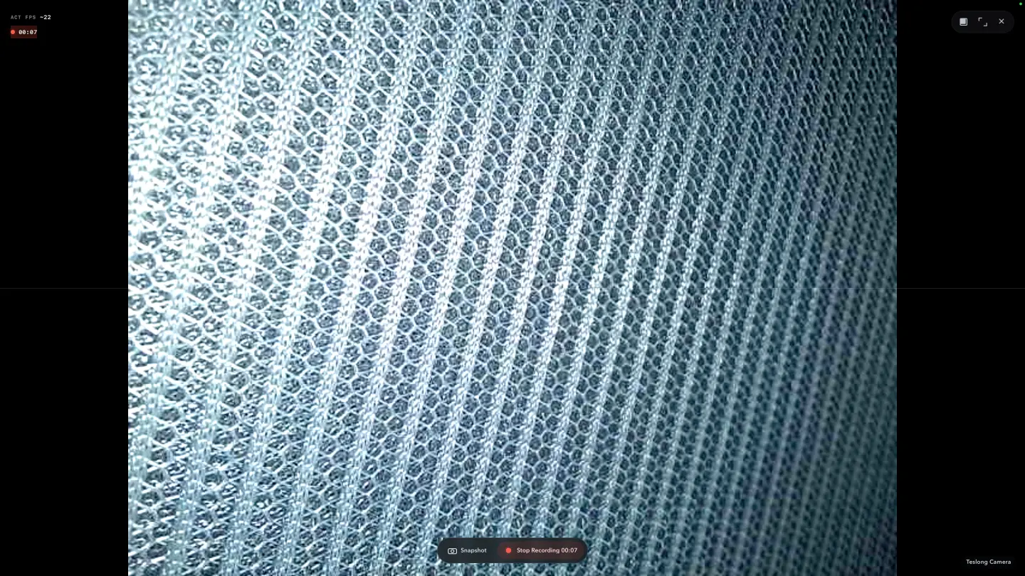 ScopeDock microscope preview showing USB microscope workflow.