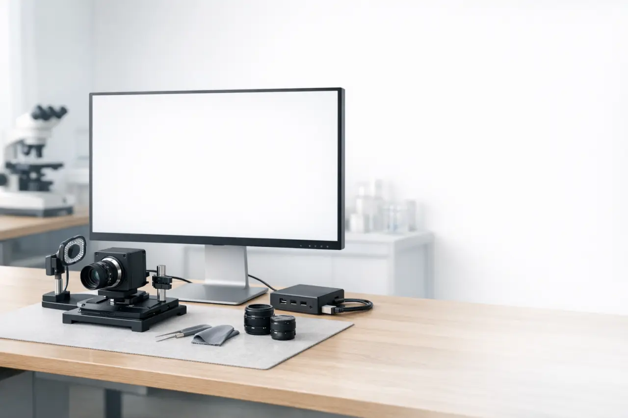Bright local workstation scene for NgSense, showing a clean inspection-oriented desktop environment.